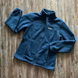 Columbia Blue Fleece Long Sleeve Full Zip Jacket